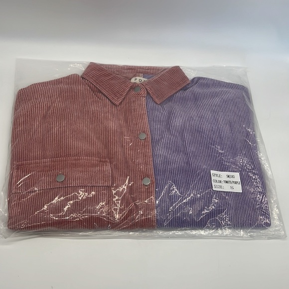 POL Mona Purple Tomato Corduroy Jacket - Picture 16 of 16